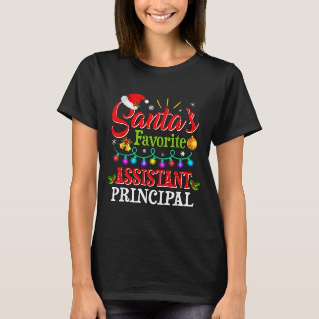 T-shirt Santa's Favorite Istant Principal Christmas Light  (Devant)