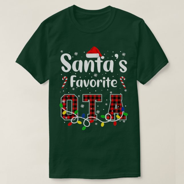 T-shirt Santas Favorite OTA Noël ergothérapie (Design devant)