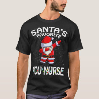T-shirt Santas Favorite Pcu Infirmière Noël