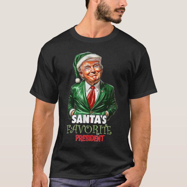T-shirt Santa's Favorite President Funny Trump Christmas (Devant)