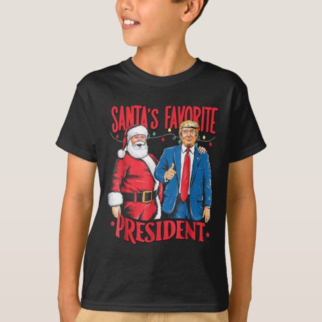 T-shirt Santa's Favorite President Santa Trump Dance Chris (Devant)