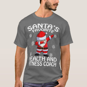 T-shirt Santas Favorite Santé Et Fitness Entraîneur Noël