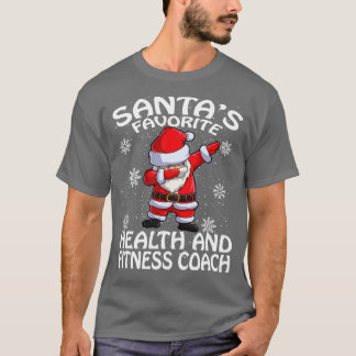 T-shirt Santas Favorite Santé Et Fitness Entraîneur Noël