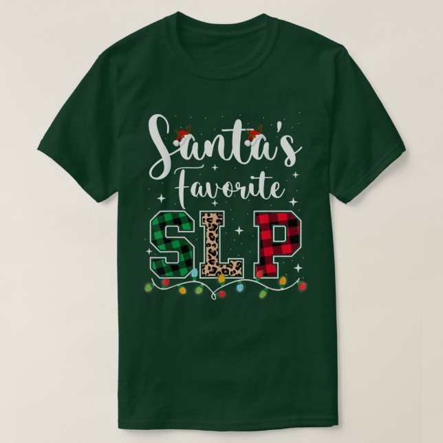 T-shirt Santas Favorite Slp Speech Language Pathologistes  (Design devant)