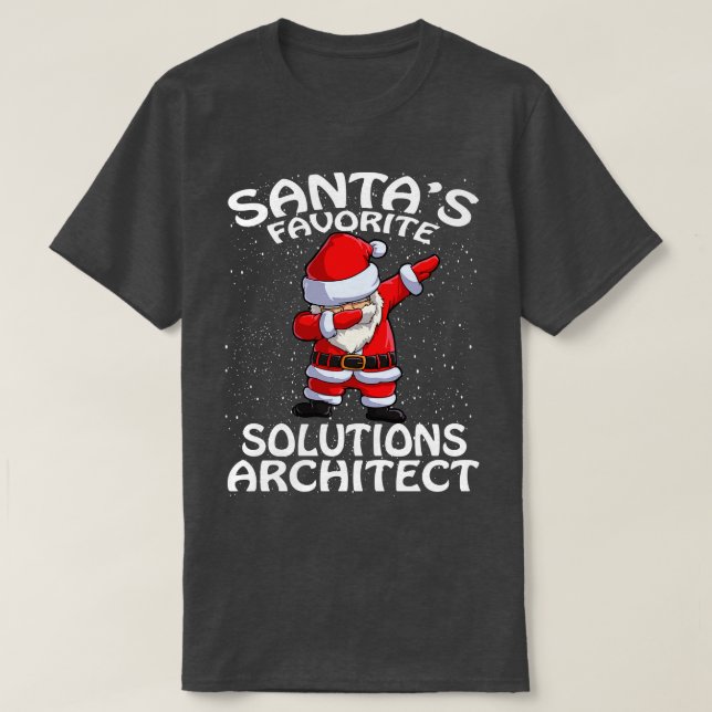 T-shirt Santas Favorite Solutions Architecte Noël (Design devant)
