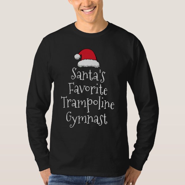 T-shirt Santas Favorite Trampoline Gymnast   Christmas     (Devant)