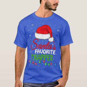 T-shirt Santa's Favorite Trapper Santa Hat Lights