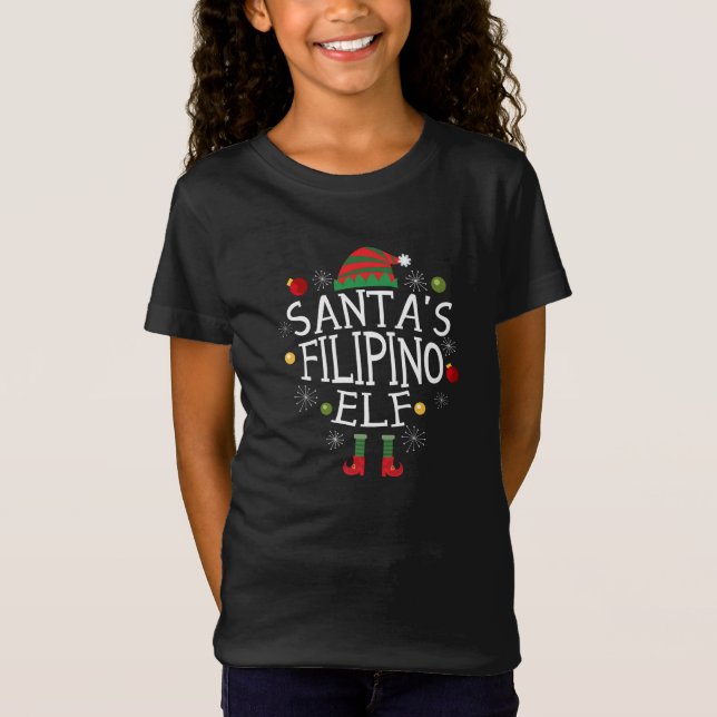 T-Shirt Santa's Filipino Elf (Devant)