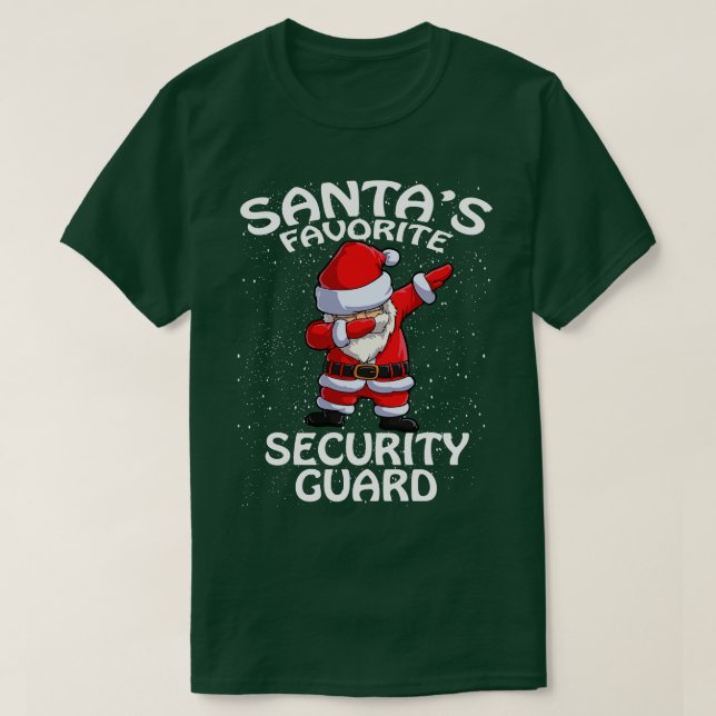 T-shirt Santas Garde de sécurité préférée Noël 1 (Design devant)