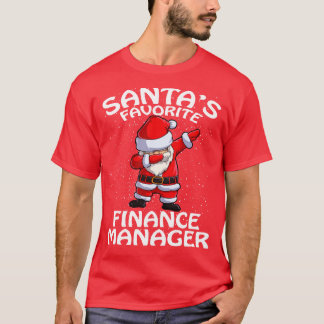T-shirt Santas Gestionnaire de finances favori Noël