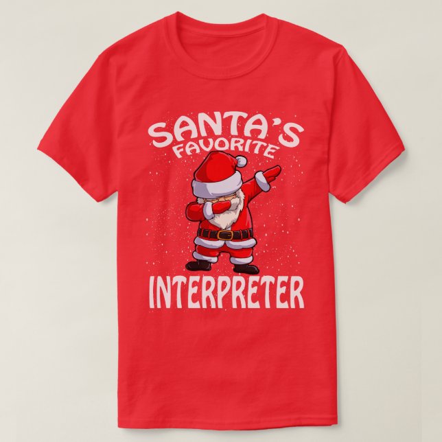 T-shirt Santas interprète favori Noël (Design devant)