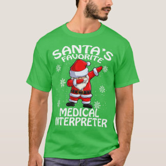 T-shirt Santas Interprète Médicale favori Noël