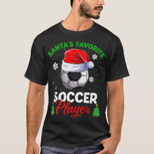 T-shirt Santas Joueur de football favori Hommes Vêtements,