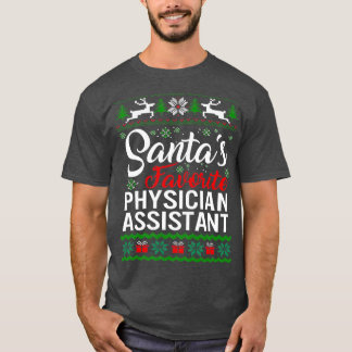 T-shirt Santas Médecin favori Assistant Noël laid