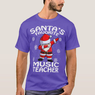 T-shirt Santas Musique Favorite Enseignant Noël