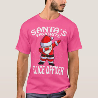 T-shirt Santas Officier de Police Préféré Noël