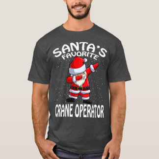 T-shirt Santas Opérateur de grue favori Noël