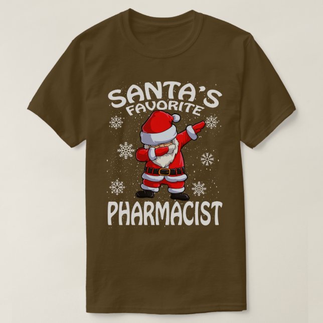 T-shirt Santas Pharmacien favori Noël 2 (Design devant)