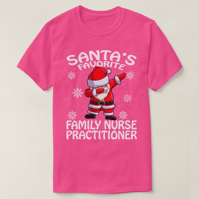 T-shirt Santas Praticien de soins infirmiers de famille fa (Design devant)