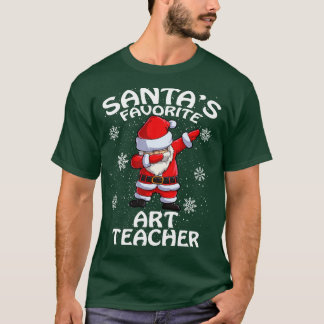 T-shirt Santas Professeur d'Art Préféré Noël