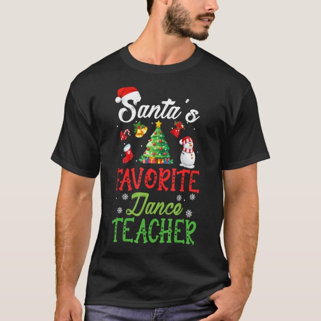 T-shirt Santas Professeur de danse préférée Funny Christma (Devant)