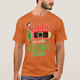 T-shirt Santas Professeur de science favori Chemise Xmas P