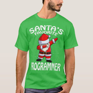 T-shirt Santas programmeur favori Noël