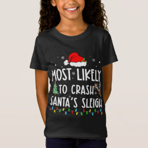 T-Shirt Santas Sleigh Xmas Famille Chr