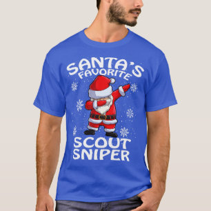 T-shirt Santas Sniper favori scout Sniper Noël