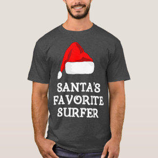 T-shirt Santas Surfer favori Funny Noël Surf cadeau de Noë
