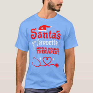 T-shirt Santas Thérapeute de massage Médicale préférée Chr