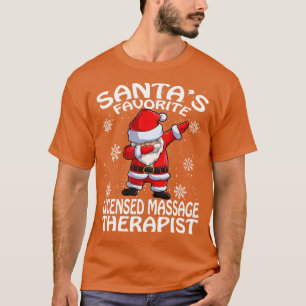 T-shirt Santas Thérapeute de Massage Préférée Christm