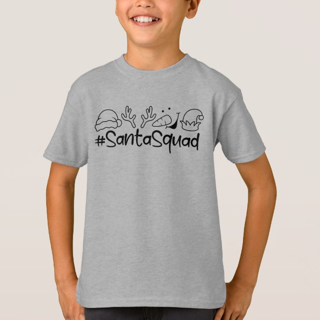 T-shirt #SantaSquad Noël (Devant)