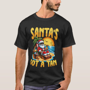 T-shirt Santau2019s a attrapé un bronzage Noël drôle en ju