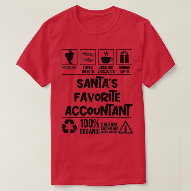T-shirt Santax27s Comptable favori Noël (Design devant)