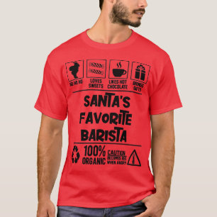 T-shirt Santax27s Favorite Barista Christmas