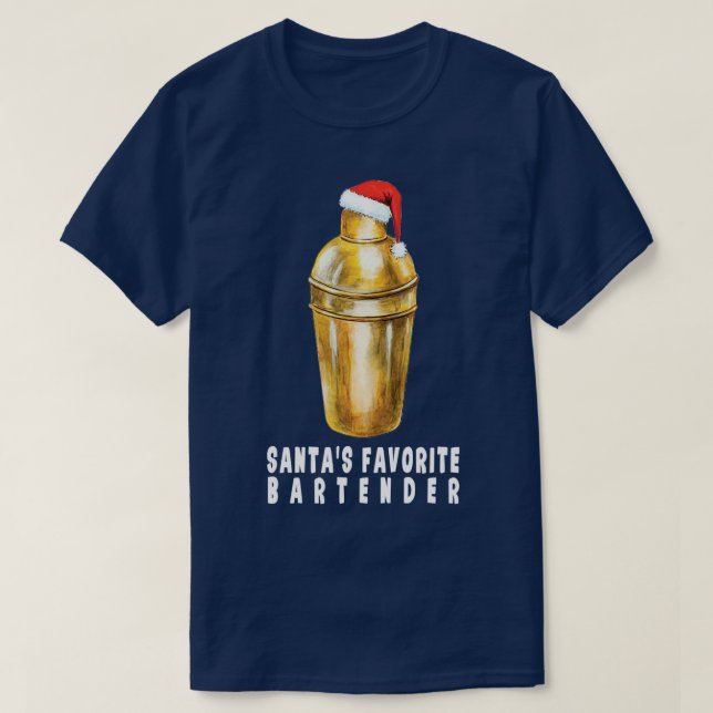 T-shirt Santax27s Favorite Bartender 3 (Design devant)