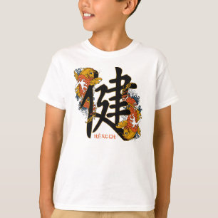 T-shirt Santé de poissons de Koi de kanji