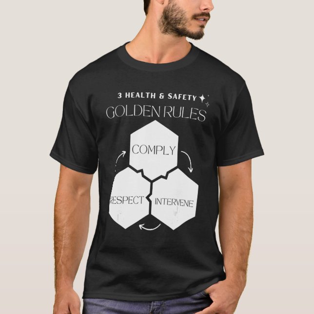 T-shirt Santé et sécurité Règles d'or de conformité, Inter (Devant)