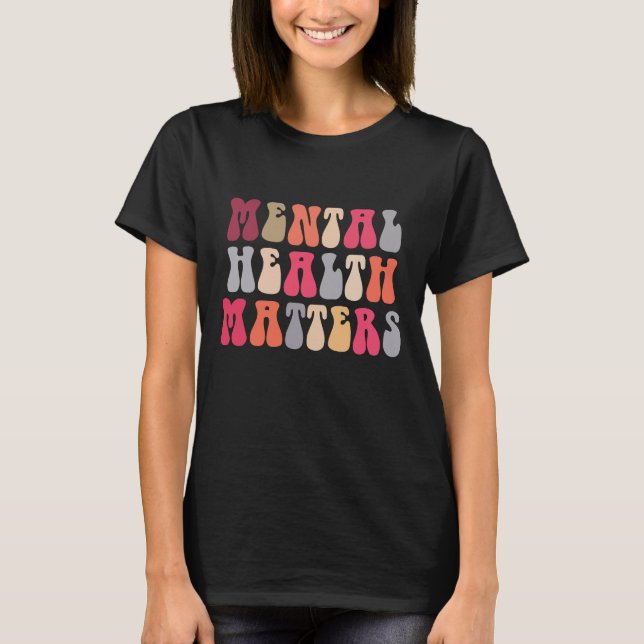 T-shirt Santé Mentale Femme Thérapeute Autisme (Devant)