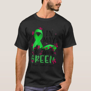 T-shirt Santé mentale S Nous portons du vert Sensibilisati