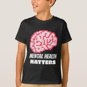 T-shirt Santé mentale S Sensibilisation Cerveau humain San
