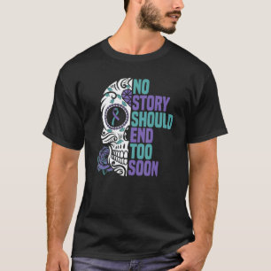T-shirt Santé mentale Sensibilisation au suicide Crâne flo