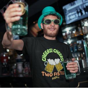 T-shirt SANTÉ! SANTÉ! Deux bières commencées St. Patrick's