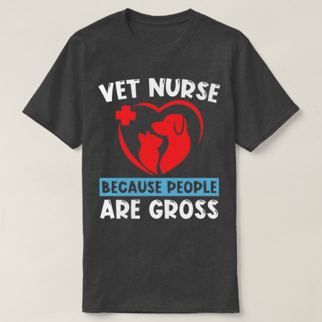 T-shirt Santé vétérinaire Animaux de compagnie Infirmières (Design devant)