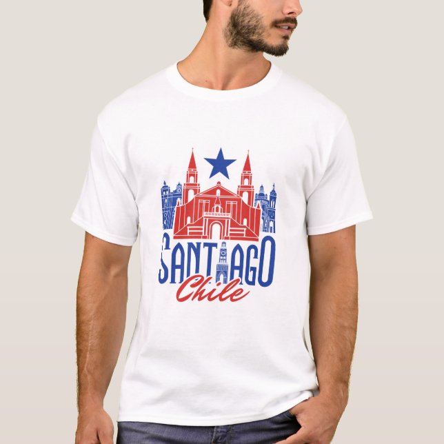 T-shirt Santiago Chili Souvenir chilien vacances voyage (Devant)