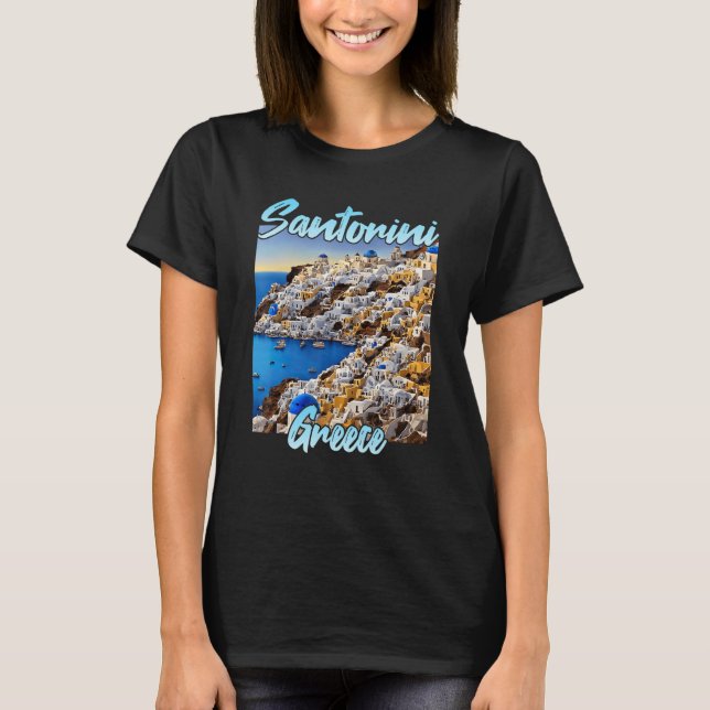 T-shirt Santorin Grèce (Devant)