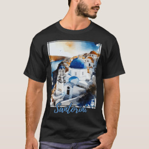 T-shirt Santorin Grèce Grec Ile Grec Vacances