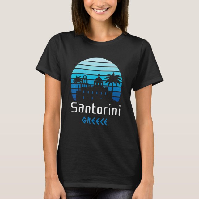 T-shirt Santorin Grèce Souvenir (Devant)