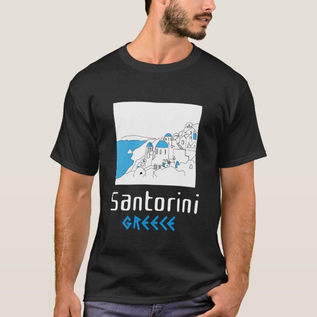T-shirt Santorin Grèce Souvenir 1 (Devant)